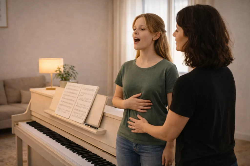 Travail vocal : posture et souffle